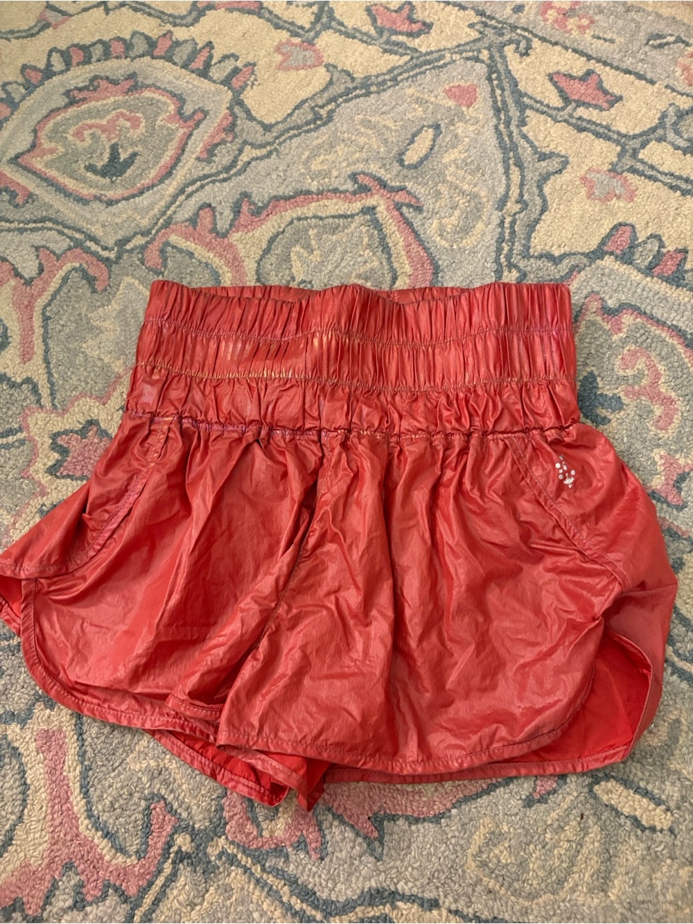 Women's High-Waist Red Athletic Free People Shorts